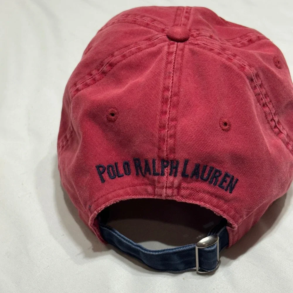 Polo Ralph Lauren Hat Unisex OS Red Mercer Classic Hunter Jumper Team Strapback